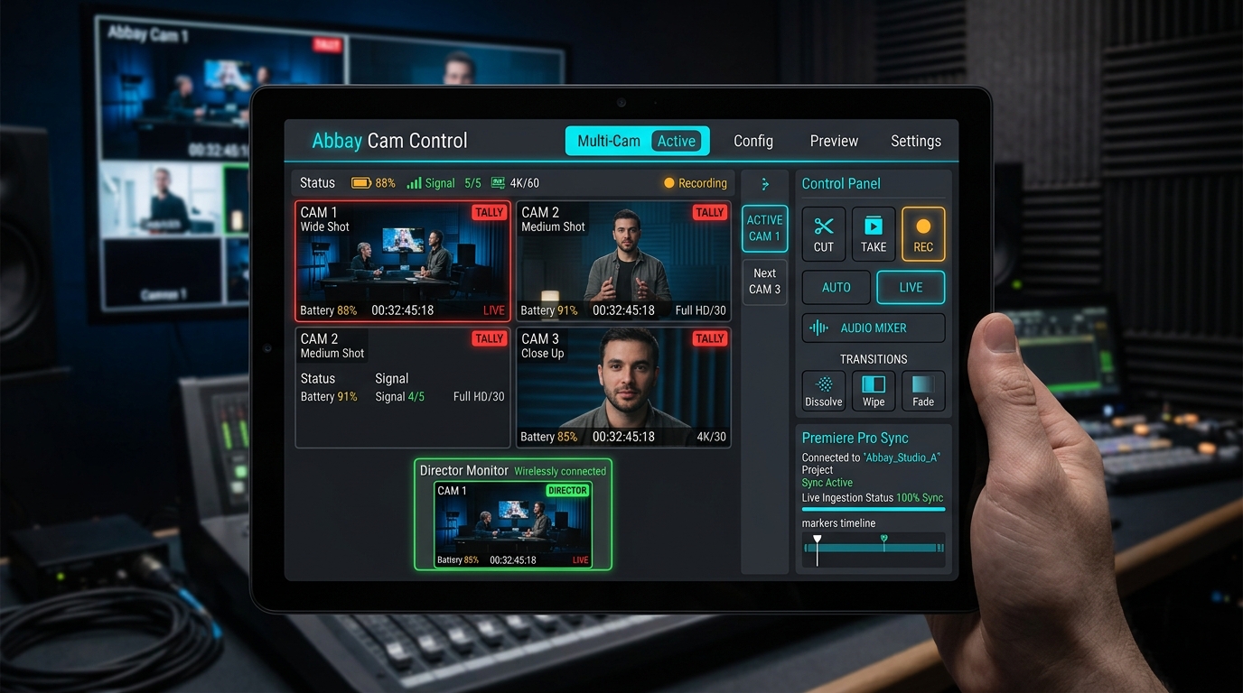 Abbay Cam Control UI Preview