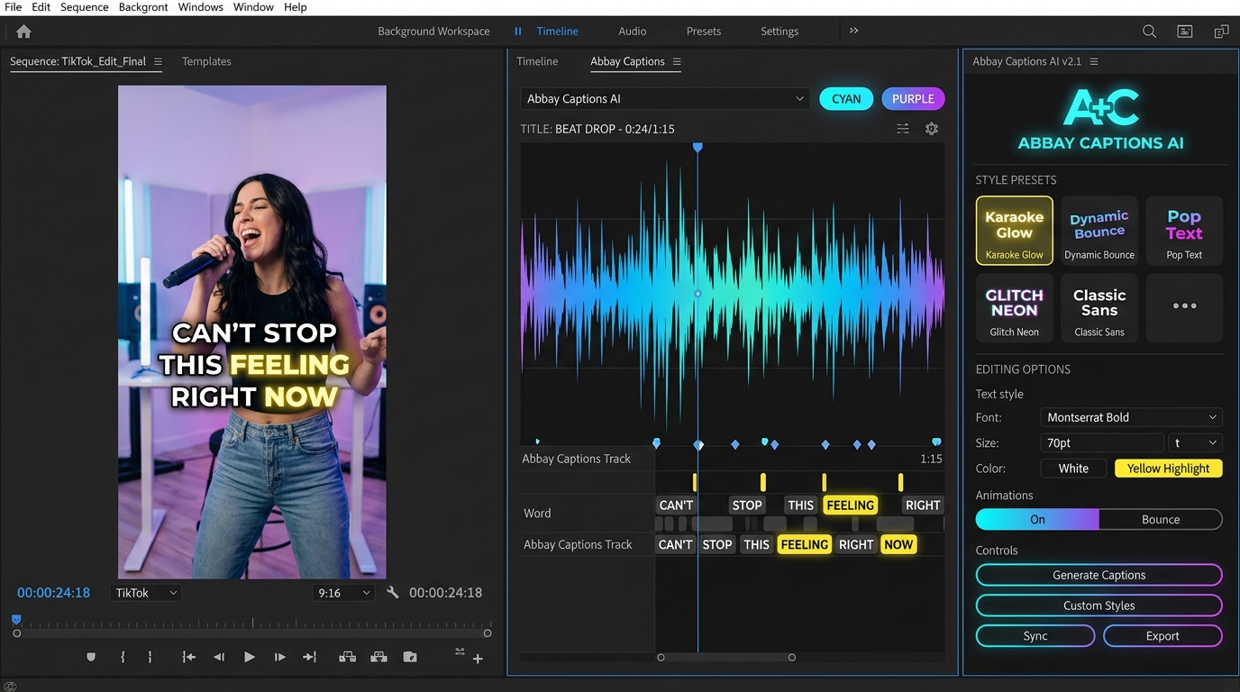 Abbay Captions UI Preview